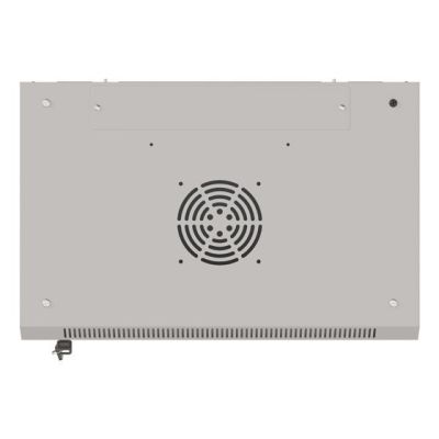 11. Szafa instalacyjna rack wisząca 19" 6U 540x350 szara drzwi przeszklone Lanberg (Flat Pack)