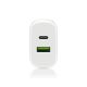 2. EVERACTIVE ŁADOWARKA SIECIOWA 1 X USB QUICK CHARGE 3.0 ORAZ 1 X USB-C PD PPS 25W BIAŁA SC-370Q