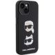 4. Etui Karl Lagerfeld Silicone Karl&Choupette Head na iPhone 15 Plus / 14 Plus - czarne