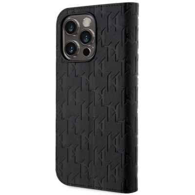 2. Etui Karl Lagerfeld Saffiano Monogram na iPhone 14 Pro - czarne