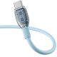 4. Kabel Baseus Pudding 100W USB-A - USB-C 2m - niebieski
