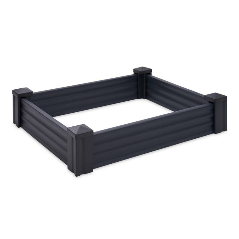 RAISED BED PLASTIC 80CM DARK GREY
