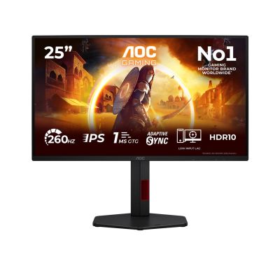 16. AOC G4 25G4ZR monitor komputerowy 62,2 cm (24.5") 1920 x 1080 px Czarny, Czerwony