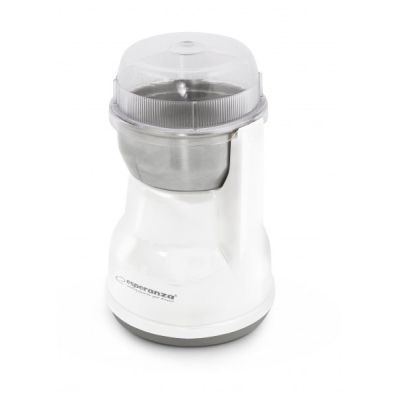 10. Młynek do kawy Esperanza Lungo EKC002W (160W; udarowy; kolor biały)