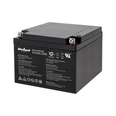 2. Akumulator żelowy Rebel 12V 24Ah BAT0406