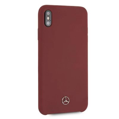 5. Etui Mercedes Silicone Line na iPhone Xs Max - czerwone