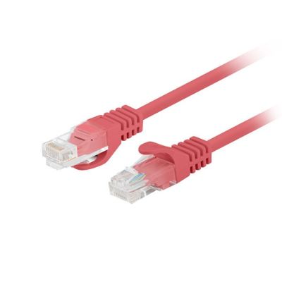 2. PATCHCORD KAT.5E UTP 0.5M CZERWONY FLUKE PASSED LANBERG 10-PACK