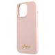 6. Etui Guess Silicone Script Gold Logo na iPhone 13 Pro Max - jasnoróżowe