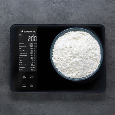 7. Waga kuchenna Wozinsky WIK-16 inteligentna z wyświetlaczem cyfrowym Bluetooth aplikacja - czarna