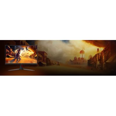 3. Monitor 31,5" AOC G4 C32G4Z 1920x1080px Full HD LCD Curved Czarny, Czerwony