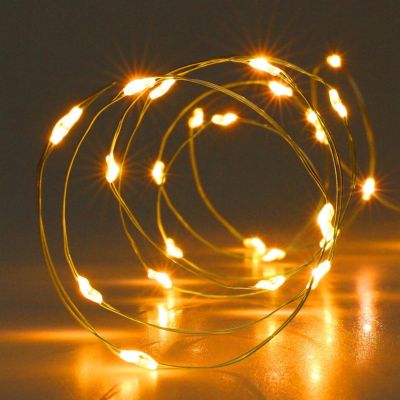 4. LAMPKI DRUCIKI NA BATERIE GIRLANDA 100 LED SUPER CIEPŁY BIAŁY