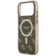 6. Etui Guess IML 4G Background MagSafe na iPhone 17 Pro - brązowe