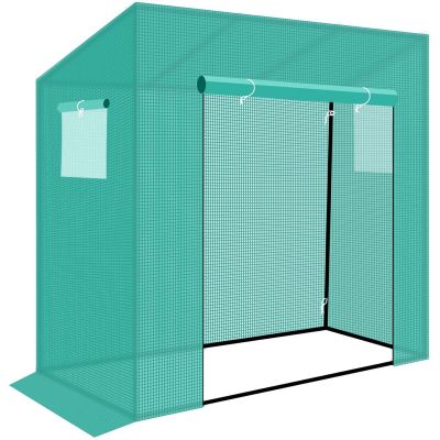 6. SZKLARNIA TUNEL OGRODOWY ZIELONY DO POMIDORÓW I OGÓRKÓW 200x77x168-150CM 5902431029900