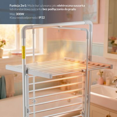 13. Adler AD 7829 Składana elektryczna suszarka do ubrań