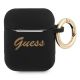Etui Guess Silicone Vintage Script na AirPods 1/2 - czarne