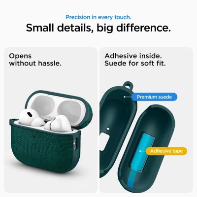 14. Etui Spigen Urban Fit na AirPods Pro 3 - zielone
