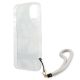 7. Etui Guess Flower Strap na iPhone 13 mini - zielone