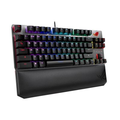 6. ASUS ROG Strix Scope NX TKL Deluxe klawiatura Gaming USB Niemiecki Czarny, Szary