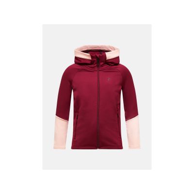 Bluza PEAK PERFORMANCE Jr Rider Essentials Zip Hood bordowy