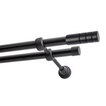 KARNISZ PODWÓJNY FI 19 MM CZARNY 400 CM TECHNO  KOWALSKI