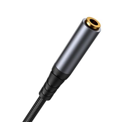 2. Joyroom kabel audio stereo AUX 3,5 mm mini jack(męski) - mini jack(żeński) 1.2 m czarny (SY-A09)
