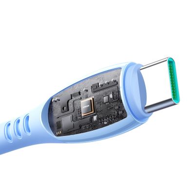 4. Kabel Joyroom S-A59 Vibrant Series 3A USB-A - USB-C 1,2m - niebieski