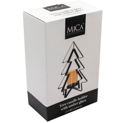 17. ŚWIECZNIK METALOWY 31,5CM CHOINKA MICA