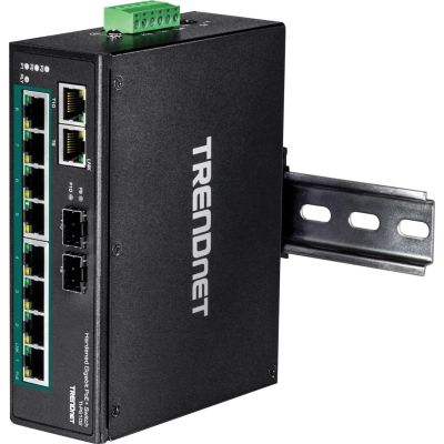 6. Trendnet TI-PG102, Niezarządzany, Gigabit Ethernet (10/100/1000), Pełny dupleks, Power over Ethernet (PoE), Możliwość montażu na ścianie