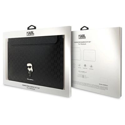 4. Pokrowiec Karl Lagerfeld Saffiano Monogram Ikonik na laptopa 14" - czarny