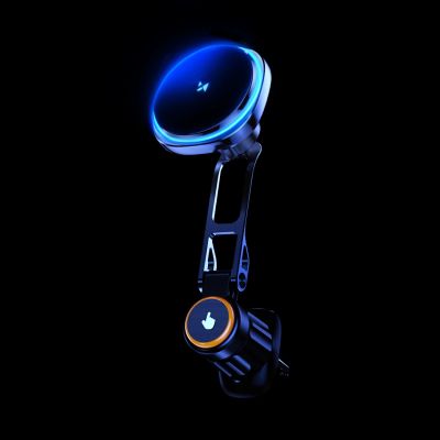 3. Uchwyt samochodowy Wozinsky WCT5-6S2Y z ładowarką indukcyjną Qi/MagSafe 15W z wentylatorem na kratkę nawiewu - czarny