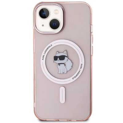 3. Etui Karl Lagerfeld IML Choupette MagSafe na iPhone 15 - różowe