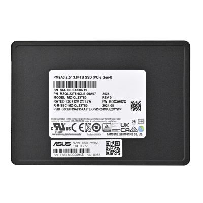 5. Dysk SSD Samsung PM9A3 3.84TB U.2 NVMe Gen4 MZQL23T8HCLS-00A07 (DWPD 1)