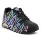 SKECHERS UNO-SPREAD THE LOVE BLACK/PURPLE/TURQUI 155507-BPTQ