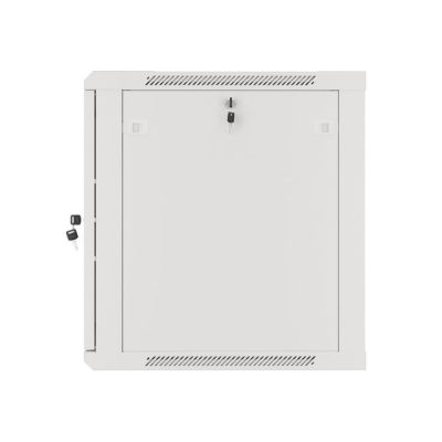 23. SZAFA INSTALACYJNA RACK WISZĄCA 19" 12U 600X600 SZARA DRZWI METALOWE (FLAT PACK)