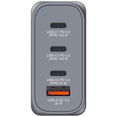 2. Ładowarka sieciowa Verbatim GaN GNC-100 4-PORT 100W/USB A/C (EU/UK/US)
