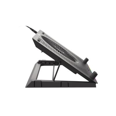 7. Podstawka chłodząca pod laptopa Genesis Oxid 450 RGB 15.6" z wentylatorem, podświetlenie, 2 USB