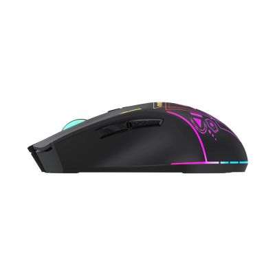 3. Mysz bezprzewodowa Wozinsky WMGB-3200 gamingowa optyczna z wbudowanym akumulatorem 3200 DPI z oświetleniem RGB - czarna