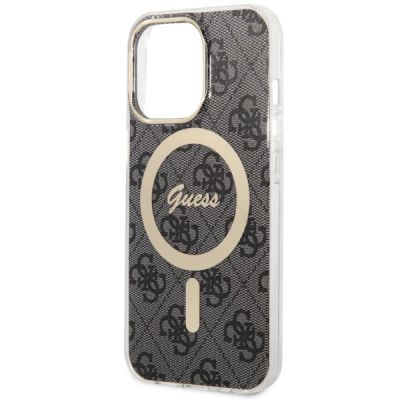 5. Etui Guess 4G MagSafe na iPhone 13 Pro / iPhone 13 - czarne