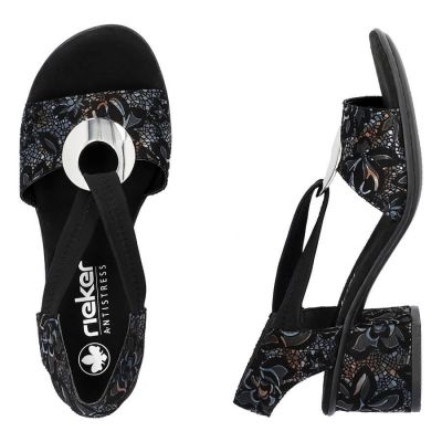 15. Komfortowe sandały Rieker W RKR679 czarne