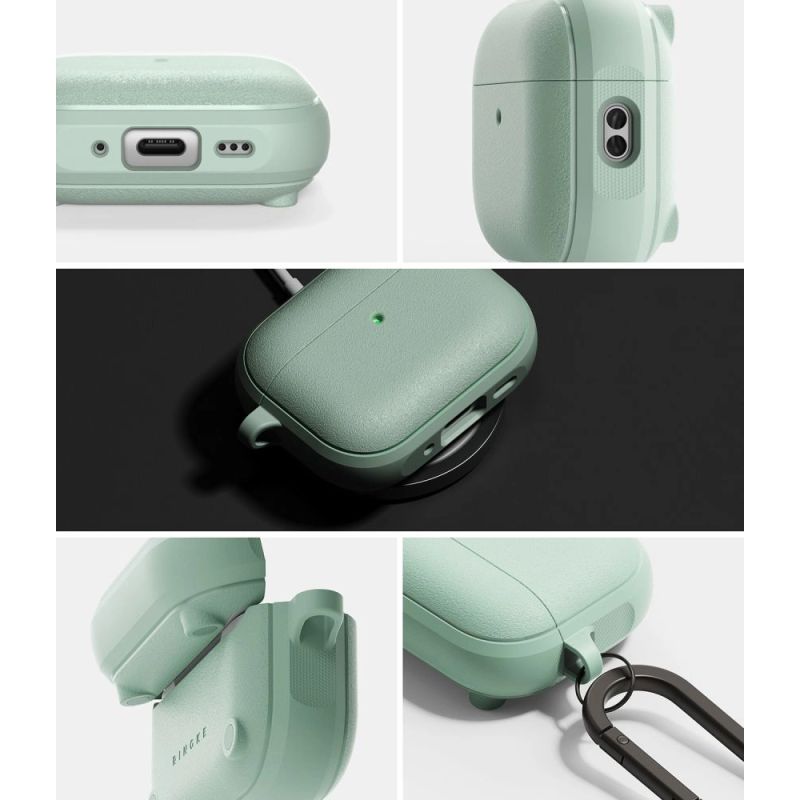 3. Etui Ringke Onyx Magnetic MagSafe na AirPods Pro 3 - zielone