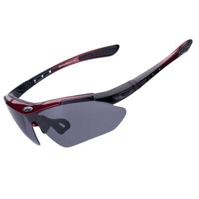 2. Rockbros okulary z polaryzacją 5 szkieł black/red