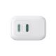 6. Ładowarka Joyroom JR-TCF12 sieciowa 2x USB-C 20W PD / QC 3.0 - biała