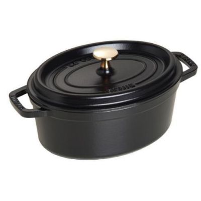 2. Garnek żeliwny owalny Staub - 2.35 ltr, Czarny