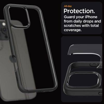 12. Etui Spigen Ultra Hybrid na iPhone 16 Pro Max - czarny mat