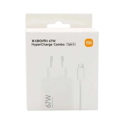 3. Ładowarka sieciowa Xiaomi BHR9465EU 67W 6.2A USB-A z kablem USB-C - biała