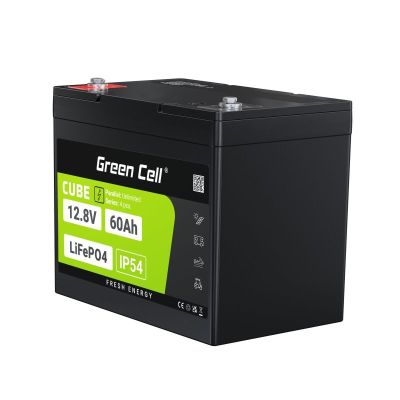 24. GREEN CELL AKUMULATOR LIFEPO4 CUBE 60AH 12V/12.8V 768WH LFPGC12V60AH