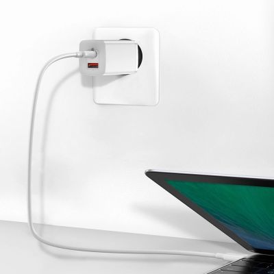 11. Baseus GaN2 Lite szybka ładowarka sieciowa 65W USB / USB Typ C Quick Charge 3.0 Power Delivery (azotek galu) biały (CCGAN2L-B02)