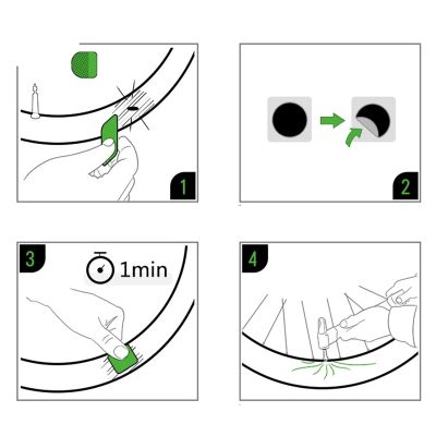 2. Zestaw naprawczy Rockbros GJ2001 do dętek rowerowych - półprzezroczysty