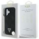 8. Etui Guess Grained Hot Stamp Peony Triangle Logo MagSafe na iPhone 16 - czarne