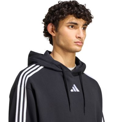 4. Bluza męska adidas Essentials 3-Stripes French Terry Hoodie czarna KY6605